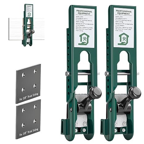 Siding Installation Tools for 5/16-Inch, 3/8-Inch, 7/16-Inch Cement Siding Lap Tools Gauge with Adjustable Reveal Polycarbonate Body 2 Packs, Green