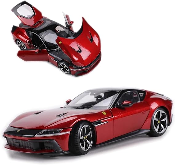 HTLNUZD 1/24 Alloy Racing Car for 12Cilindri Diecast Vehicle Miniature Scale Model CSimulation Car Adults Gift