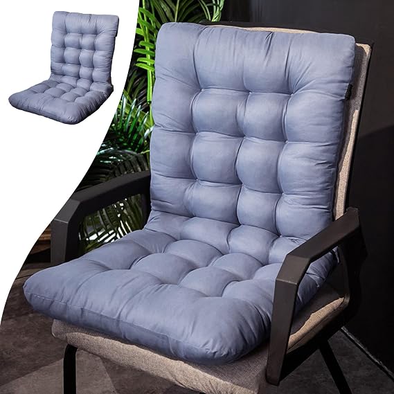 Seat Cushions for Outdoor Chairs, Waterproof and Fade-Resistant Outdoor Chair Cushions with Ties, 17.7139.37 Inch Outdoor Chair Cushion, Outdoor Chair Pads for Chair Sofa Couch,Blue