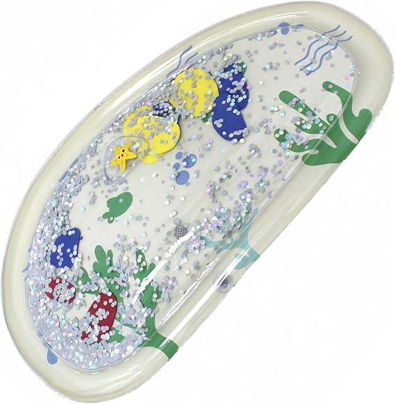 Water Mat for Babies, Interactive Sensory Play Mat with Floating Sequins for Tummy Time & Calming, Baby Infants & Toddlers Water Play