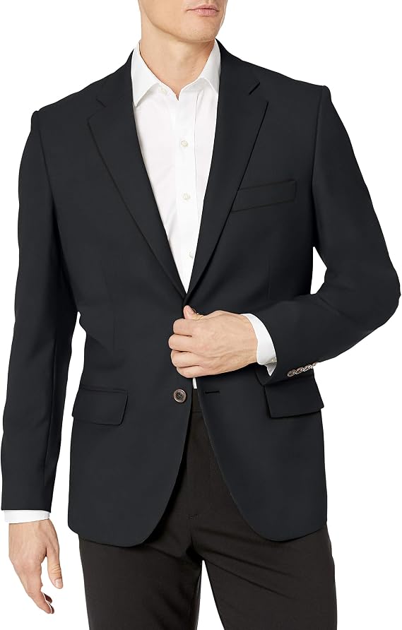 Amazon Essentials Men's Long-Sleeve Classic Button-Front Stretch Blazer