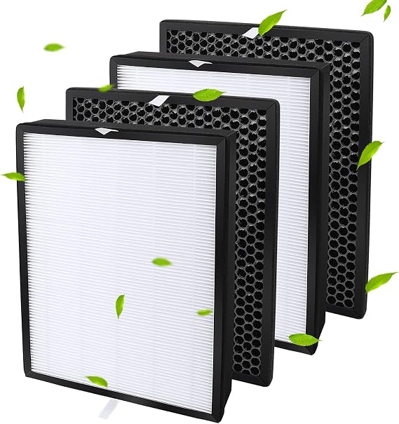 2 Pack HEPA Filter FY2422/30 and 2 Pack Filter FY2420/30 for Philips
