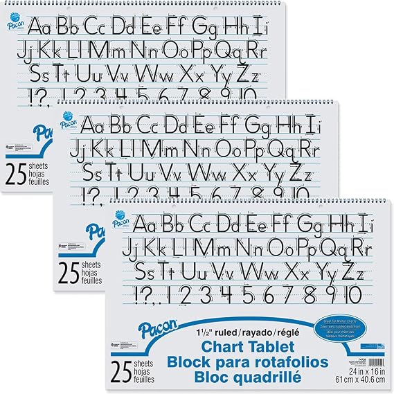 Pacon 1.5" Ruled Manuscript Chart Tablet - 24x16 74720