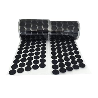 Vkey 1000pcs (500 Pair Sets) 20mm Diameter Sticky Back Coins Self Adhesive dots Tapes Black-Delivery by FBA