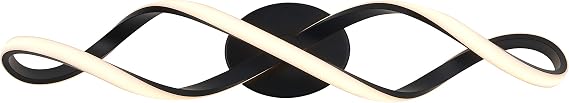 Artika Swirl Vanity Light Fixture, Black