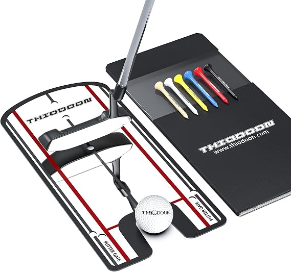 THIODOON Golf Putting Mirror - 3mm Ultra-Thin Alignment Putting Training Aid for Correcting Eye & Shoulder Position | Anti-Scratch Acrylic Surface with Portable Carry Bag for Home & Green Practice
