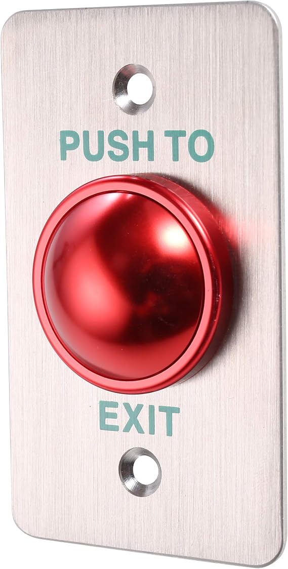 UHPPOTE Stainless Steel Panel Door Release Button Push to Exit Switch for Access Control (Rectangle)
