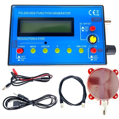 DDS Function Signal Generator with BNC Cable 0.01Hz -500Khz Frequency Counter Signal Source Module with Schuman Wave Module Board