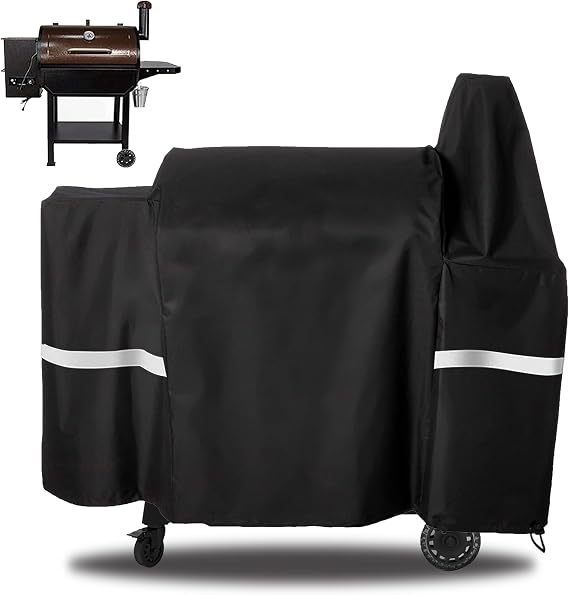 Grill Cover for Pit Boss 850 and 820 DX Smoker, Waterproof, Black, Heavy-Duty Pellet Grill Protective Cover (Pit Boss 850-820)