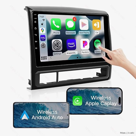 Car Stereo with Apple Carplay Wireless, ViaBecs 9" HD Capacitive Touchscreen Radio for 2005-2013 Toyota Tacoma, FM/AM Radio, Wireless Android Auto, Bluetooth 5.0, SWC, 36-EQ DSP 4GB 64GB