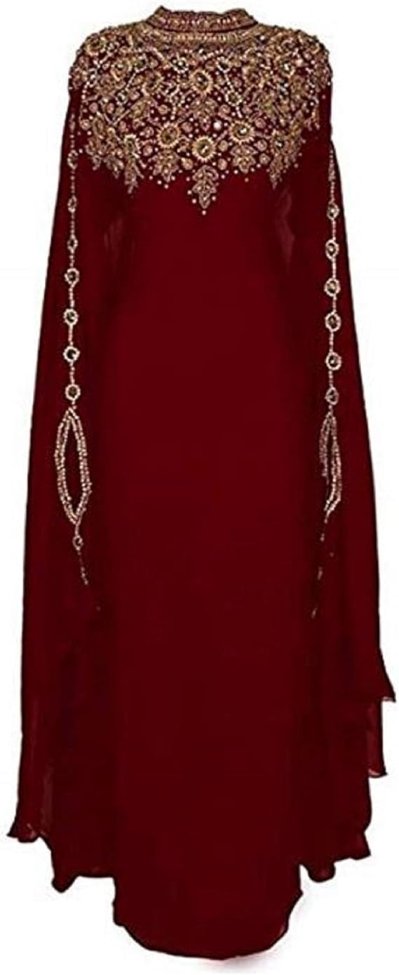 Hand ZARI Farasha Modern Bridal Work Kaftan TAKSHITA Dress