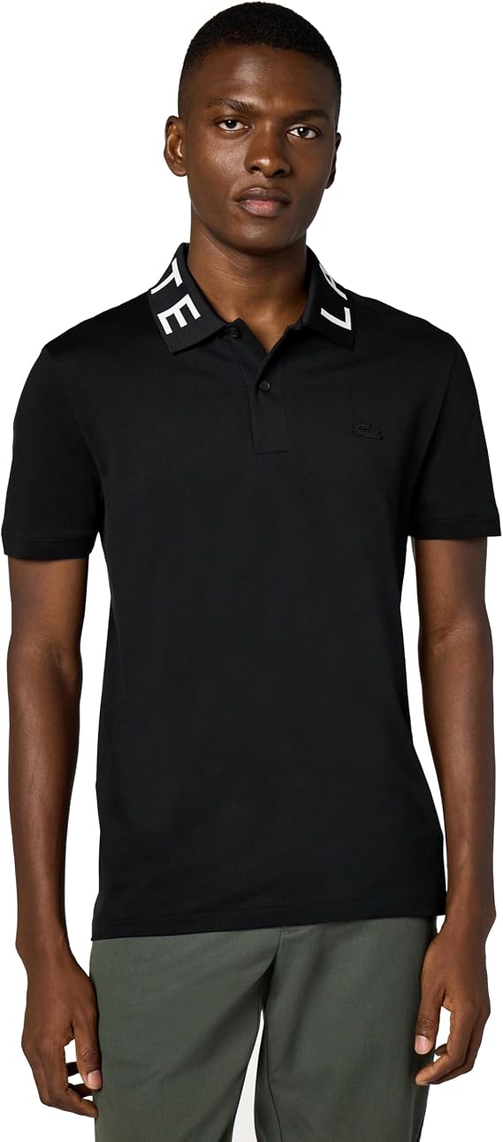Lacoste Men's Slim Fit Jacquard Branded Polo Shirt