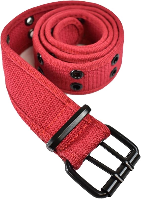 Eurosport Premium Canvas Grommet Belt - WB211 - Red XL