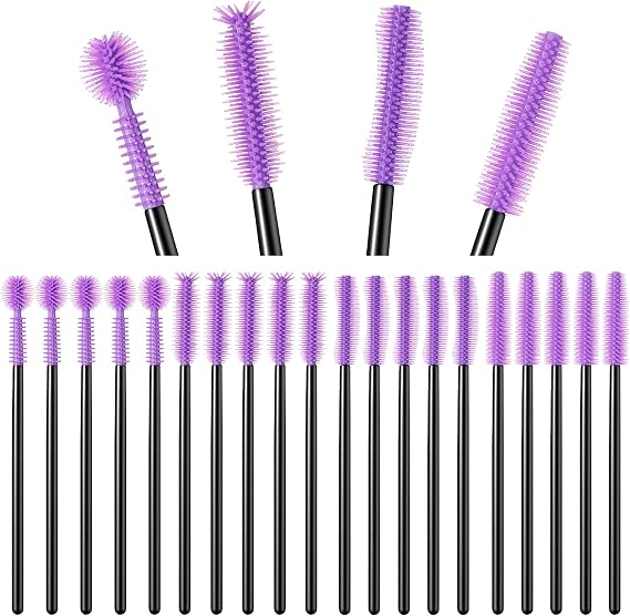 20 Pcs Sewing Machine Cleaning Brushes Reusable Silicone Cleaner,Black, Purple