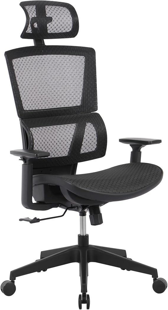 Realspace Radano Mesh High-Back Executive Office Chair, Black, BIFMA Compliant