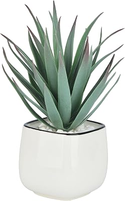 Artificial Succulents in Pots - Small Fake Plants Mini Succulent Agave Faux Plants Indoor for Boho Bathroom Decor, Bedroom, and Coffee Table Office Farmhouse Decoration
