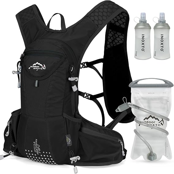 IX INOXTO Hydration Pack Backpack, Lightweight Water Backpack with 2L Hydration Bladder Daypack for Men Women,Running Hydration Vest for Trail Running Hiking Cycling Race Climbing