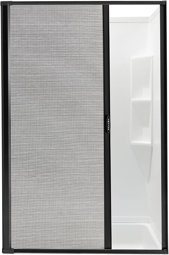 RV Retractable Shower Door 36" x 65" Black