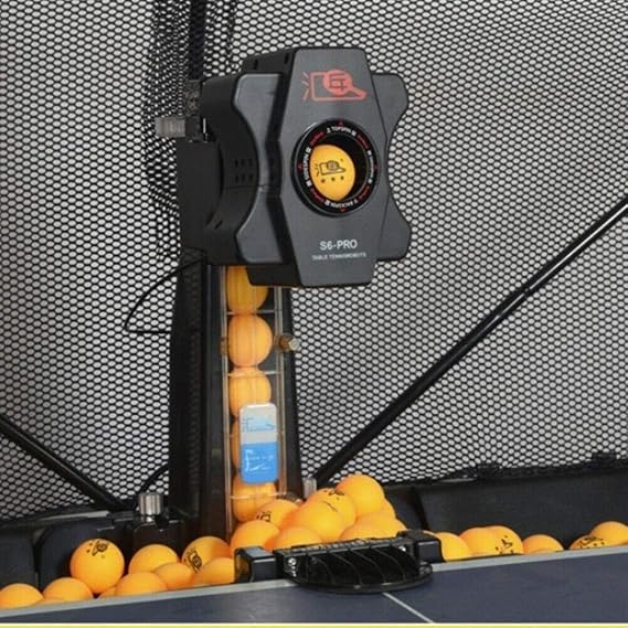 50W S6-PRO Table Tennis Robot Automatic Ping-Pong Ball Machine Practice Training Recycle Net