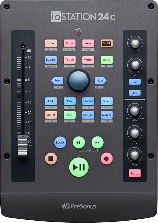 PreSonus ioStation 24c USB-C 2x2 Audio Interface Production DAW Controller with Software Bundle for Recording, Podcasting, Music Production