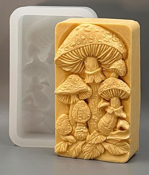 Mushroom Silicone Mold for SOAP Making, Resin, Candle, Wax, Plaster, Clay and Other Crafts