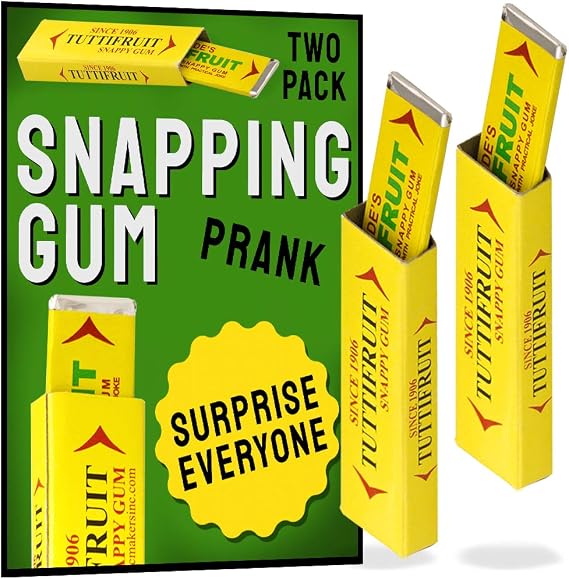 Adams Pranks and Magic - Snapping Gum Prank - Classic Novelty Prank Toy - 2 Pack