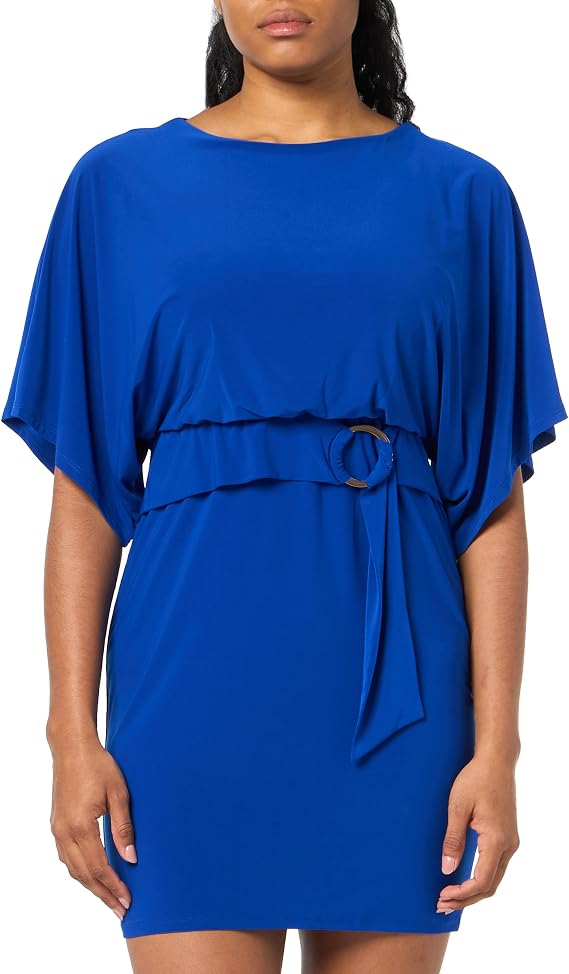 Jessica Howard Women's Puff Sleeve High Neck Shift Mini Dress