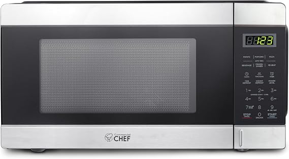 Commercial Chef 1.1 Cu. Ft. Countertop Microwave Oven, CHCM11100SSB