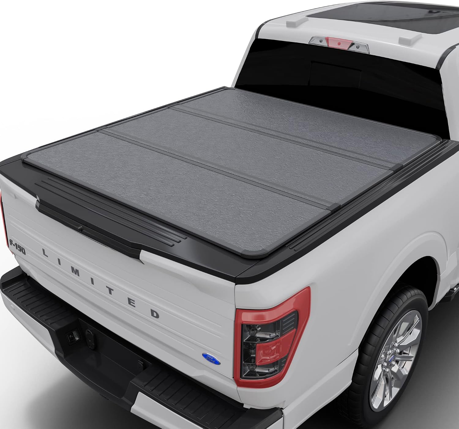 Hard Folding Truck Bed Tonneau Cover | THTF016 | Fits 2015-2026 Ford F150 | F150 Lightning 55Bed 66