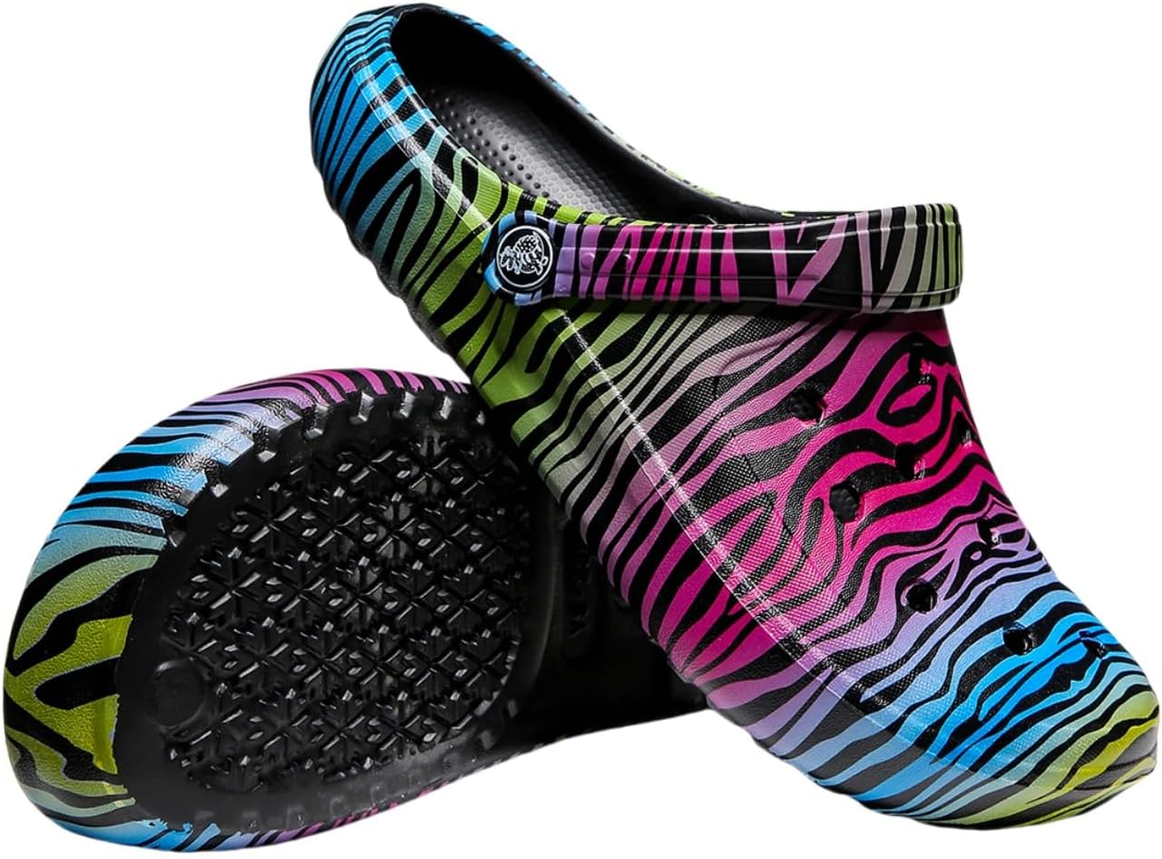 Tie-dye Womens Clogs Lightweight Slip-on Garden Shoes Cheap SlippersSandalsWater Shoes