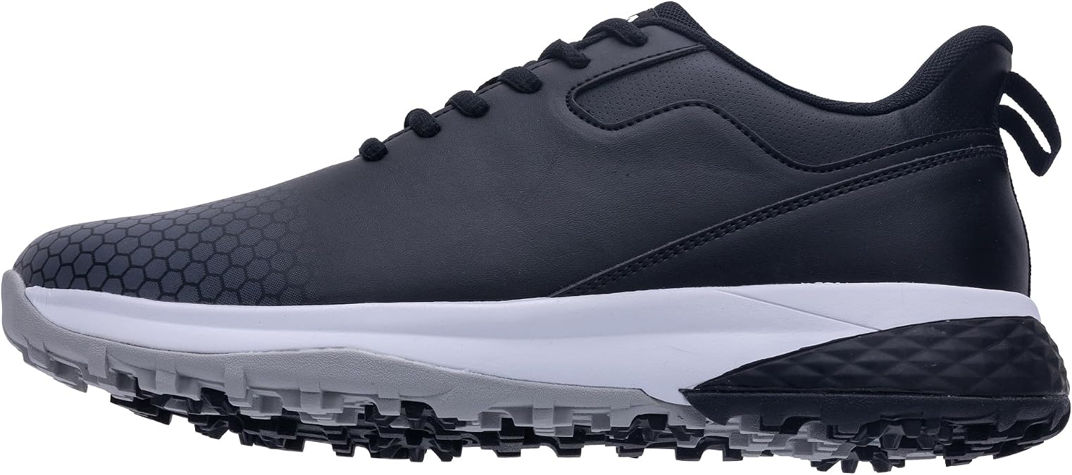 Men's Golf Shoes Spike Wide Waterproof Lightweight Anti Slip Golf Sneakers Walking Footwears
