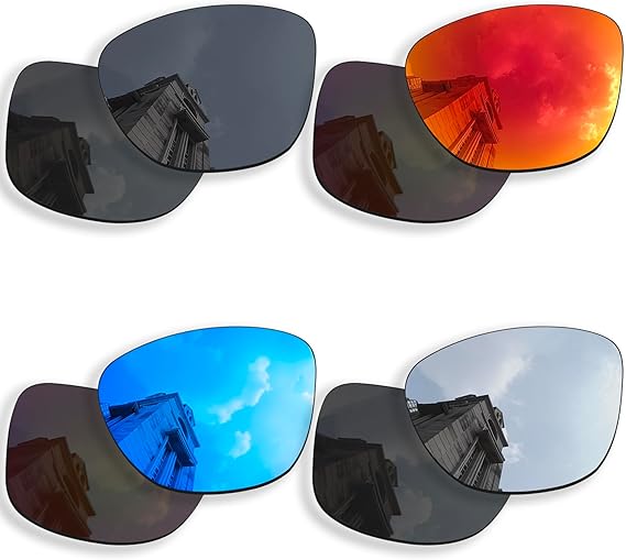 4 Pairs Polarized Replacement Lenses for Oakley Frogskins OO9013 Sunglasses, Anti-Scratch and Impact Resistant