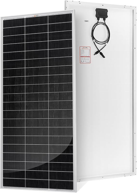 RICH SOLAR 200 Watt 24 Volt 9BB Cell Monocrystalline Solar Panel High Efficiency Solar Module for RV Trailer Camper Marine Off Grid