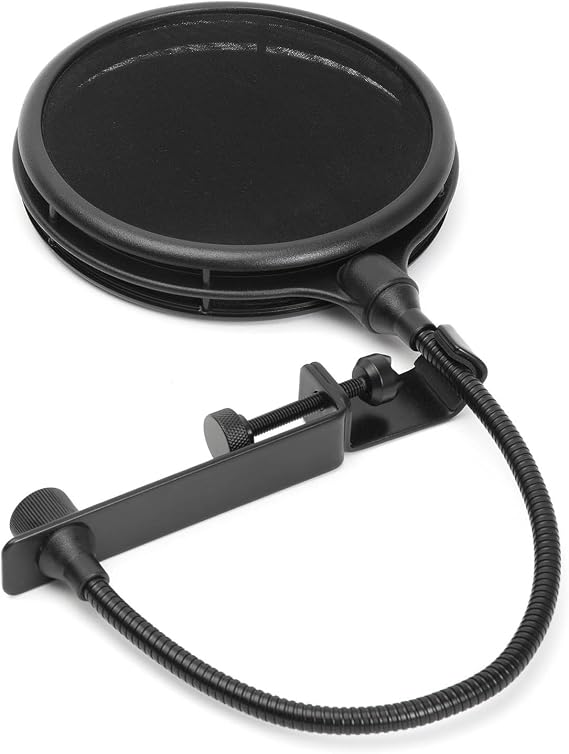 LyxPro MOP-28 Dual Layer Microphone Pop Filter with Flexible Goozeneck for Superior Vocal Performance, Pop Shield