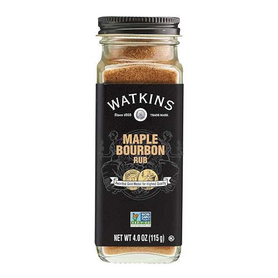 Watkins Grilling Maple Bourbon Seasoning, 4 oz (Pack of 1) (Packaging may vary)