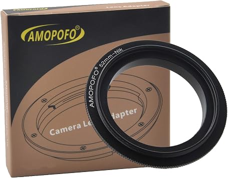 52mm Filter Thread Macro Reverse Mount Adapter Ring, for Nikon D7500 D7100 D7000 D5600 D5200 D500 D90 D810A,D7200, D5500,D750,D810,D5300,D3300,Df, D610 DSLR Cameras