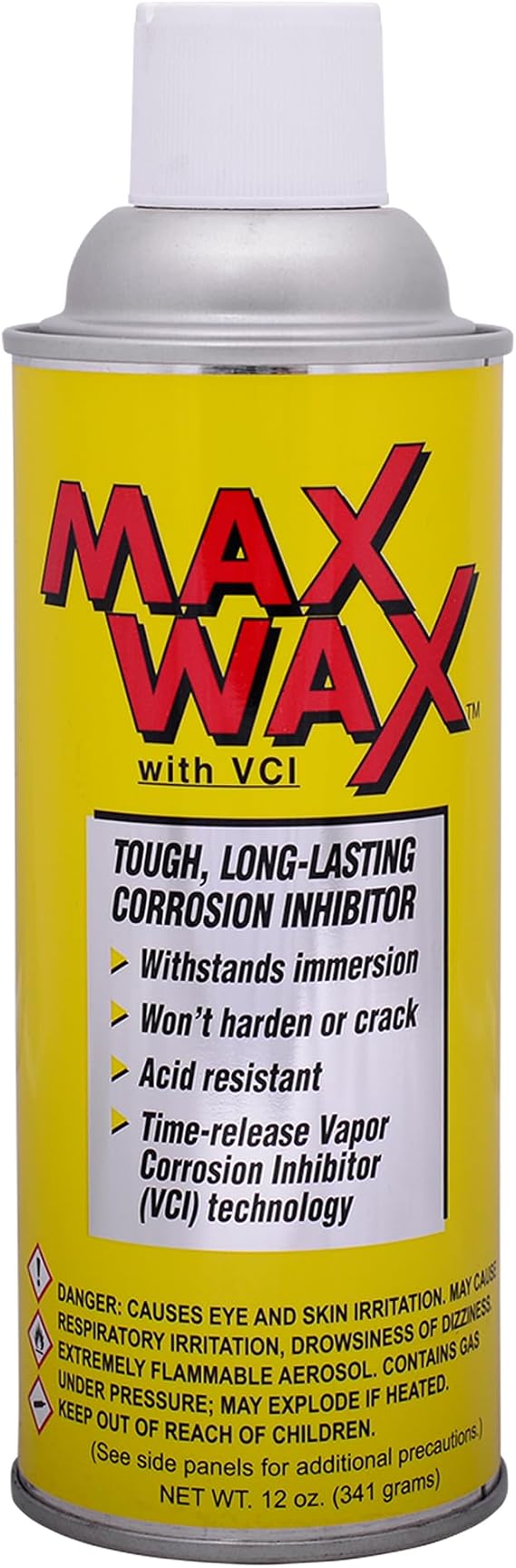 Corrosion Technologies MaxWax, Synthetic Wax-Based Corrosion Inhibitor Spray for Metal Parts, Pipe, Steel, Iron, Motor, Subsea Equipment, Electrical Cabinet, Automotive, Outdoor Storage 12 oz Aerosol