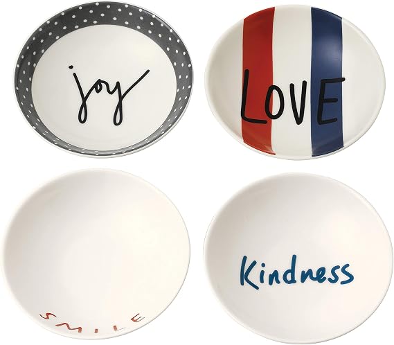 Royal Doulton Gift Set Ellen Degeneres Joy Accent Bowl 14cm Set of 4, Multi, 4