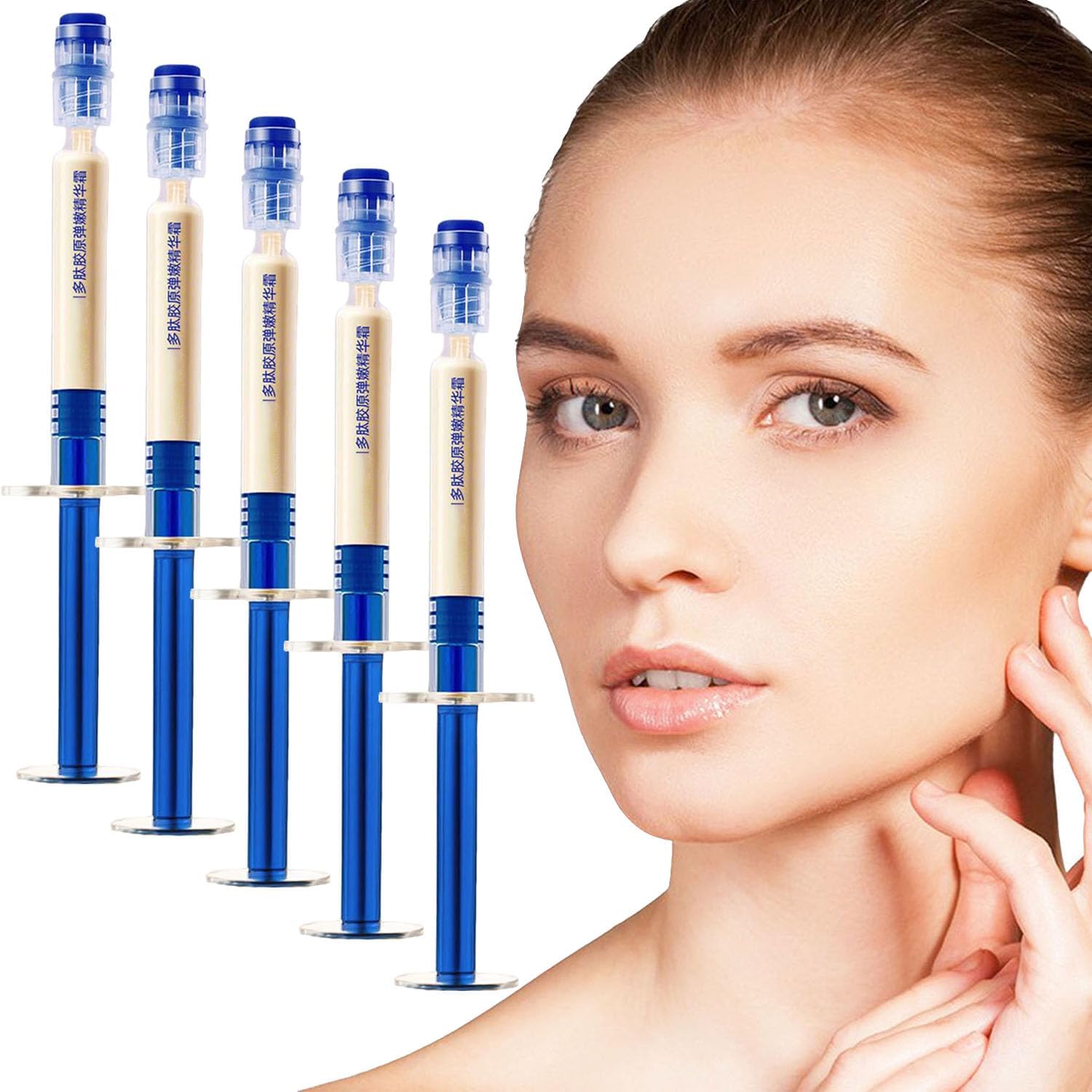 Polypeptide Collagen Elastic Essence Cream, Micro Molecular Collagen Anti-Wrinkle Lotion, Firming Cream for Sagging Skin, Deep Hydration, Smooth Skin 5pcs
