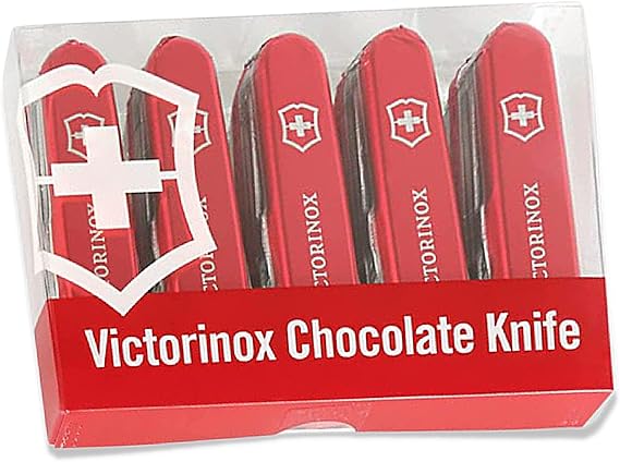 Swiss Milk Chocolate Candy Knife Shaped - Switzerland Chocolate Bars - Stocking Stuffers Chocolate - Milk Chocolates Individually Wrapped (5 oz)