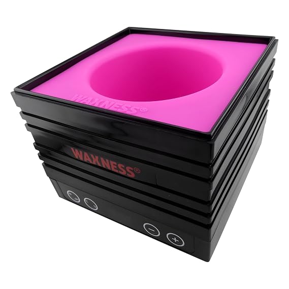Waxness W-CUBE Digital Professional Wax Heater Black, 1 lb Capacity, Digital Temperature Control with Memory, 100W, for Professional Use