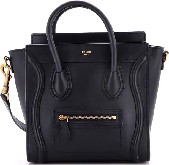 Pre-Loved Luggage Bag Smooth Leather Nano, Black