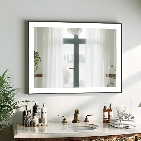 HARRITPURE Vanity Mirror with Lights, 24"x 32" LED Bathroom Mirror