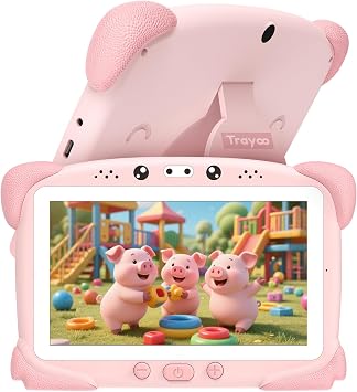 Kids Tablet 7 inch Toddler Children Learning Tablet with WiFi, Parental Control, Education Learning Apps, Yutube, Tablets for Toddlers Ages 3 to 14 Pink