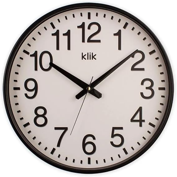 Klik Simplex - Siyah Çerçeveli Basic Duvar Saati