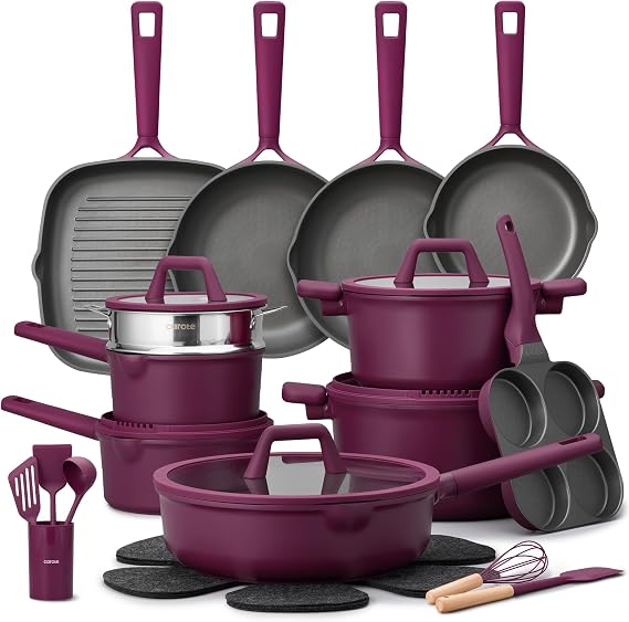 CAROTE 31pcs Pots and Pans Set, Nonstick Cookware Set