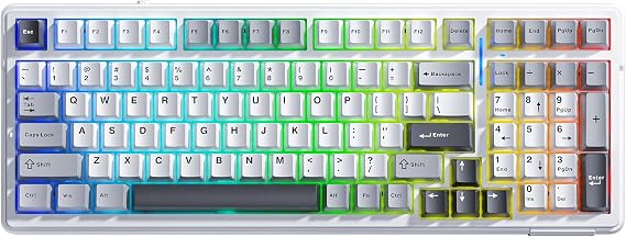 Aula F99 3 Modlu RGB Hot Swap Mekanik Reaper Switch Kablosuz Makrolu Klavye Gri
