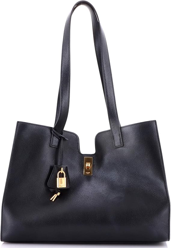 Pre-Loved Cabas 16 Bag Grainy Calfskin, Black