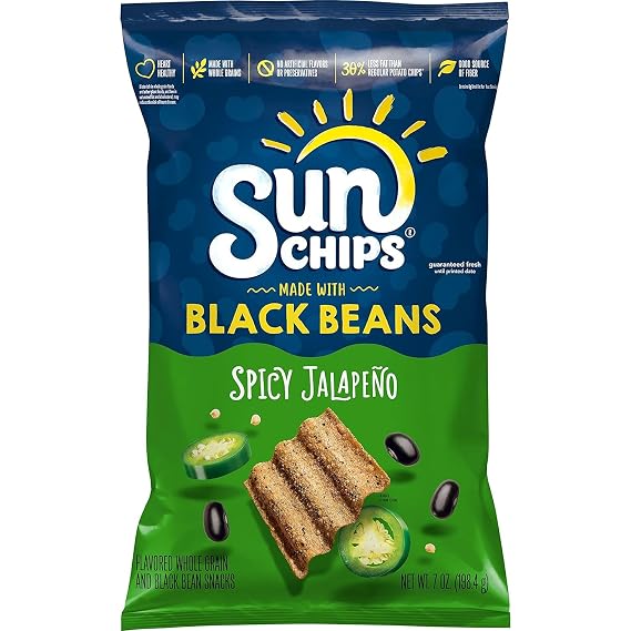 SunChips Made With Black Beans Spicy Jalapeno, 7 Oz