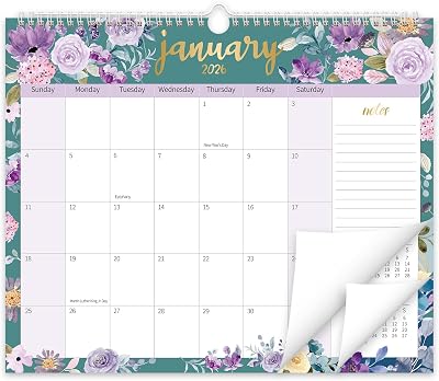GuassLee Wall Calendar 2026-2027, Calendar Wall 2026, 18-Months Hanging Calendar Jan. 2026 to Jun. 2027, 14 x 11.5 Monthly Planner Wall with Thick Paper for Office School Home Teacher Academic